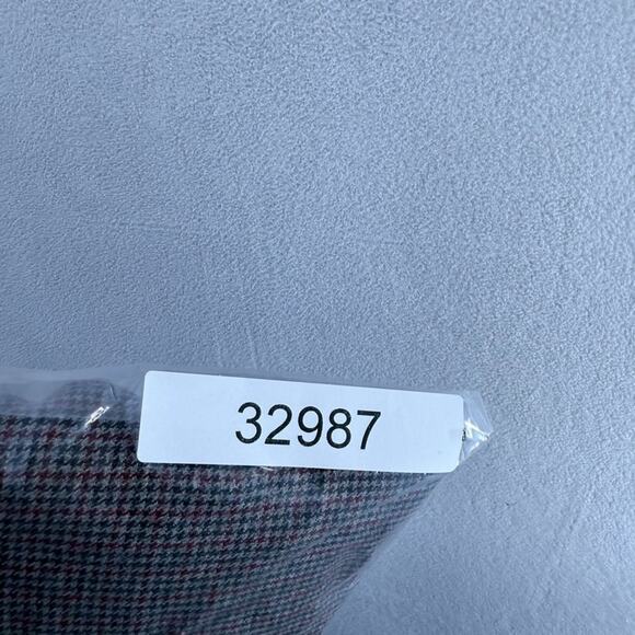 Vintage Houndstooth Trousers Fits 40x29 Gray Red Check Bootcut Talon Pants 70s - Picture 15 of 15